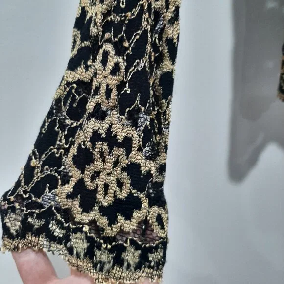 luxury Ann Ferriday vintage lace high neck button up coquette minimalist blouse - Picture 7 of 16